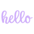 cartel hello.STL Hallo