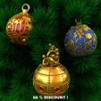 Christmas_Ball_REndu_Discount_0.jpg Fichier STL Christmas decorations, Boules de Noel.・Design pour imprimante 3D à télécharger