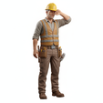 21.png Construction worker wiping forehead, profession, job, worker, career, occupation, employee, expert, specialist, industry, service, uniform, tools, skills, training, work, professional, figure, figurine, model, collectible