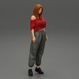 Girl-0002.jpg Attractive Woman Wearing Off Shoulder sneakers and pants 3D Print Model