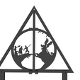 model-7.png Deathly Hallows Wall Wand Holder - Harry Potter
