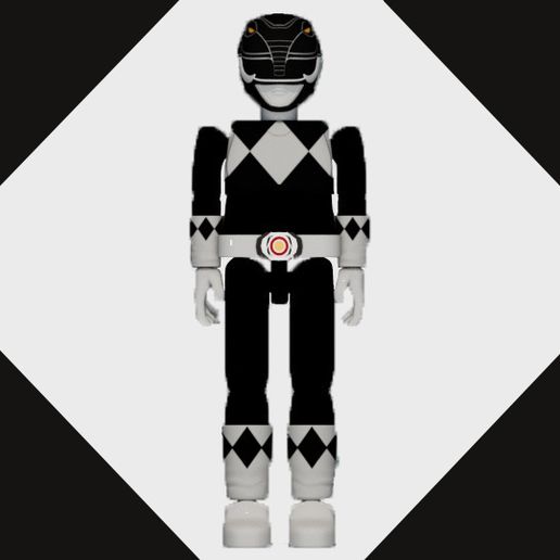 💯 BLACK RANGER MINI ACTION FIGURE 100 MM.・ STL File for 3D printing・Cults