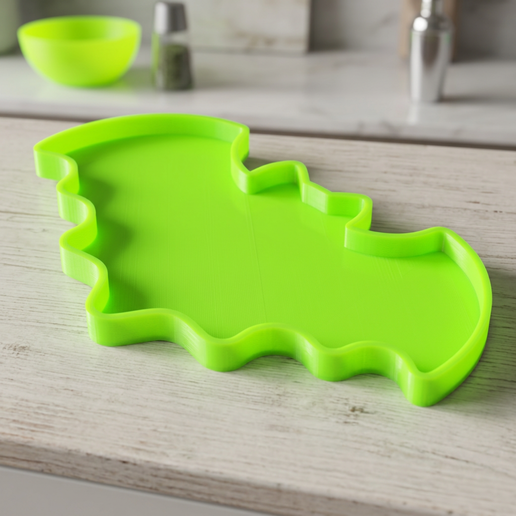 Bat Trinket Tray STL | Halloween Candy Dish 3D Print | Gothic Ring Dish & Jewelry Catchall