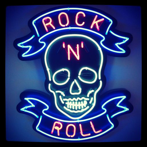 Rock n roll neon 3D model