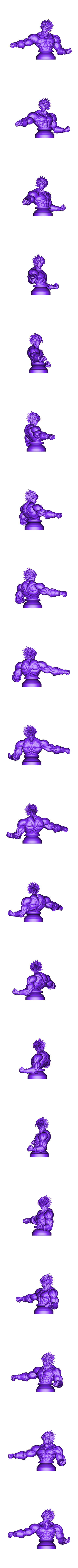 Broly_Bust.stl STL file Broly Bust - Dragonball FighterZ・3D printing template to download, Bstar3Dart