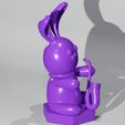 7.jpg Cute Bunny Figurine – Hollow 3D Print Model (2mm Wall Thickness)