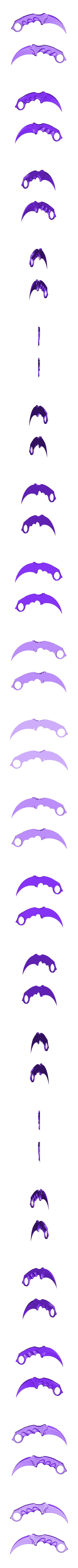 Real_size.stl Free STL file Karambit CS GO : Fixed + Keychain version・3D printing design to download, Gophy