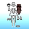 9.jpg Sara - STL 3D Kit Printed Ball Jointed Doll Base - PLA filament /SLA Resin Compatible files