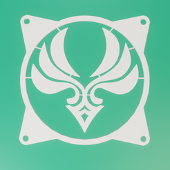 anemo_001.png STL file ANEMO GESHIN IMPACT - FAN COVER 120MM・3D printable model to download
