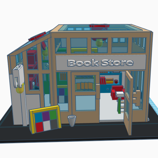 image002.png STL file Lighted Book Store Scene・Model to download and 3D print, CharlesProjects