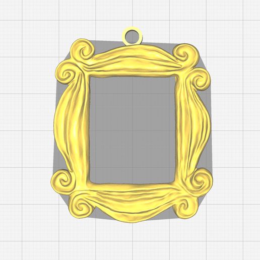 Friends Peephole Frame Keychain 3D model