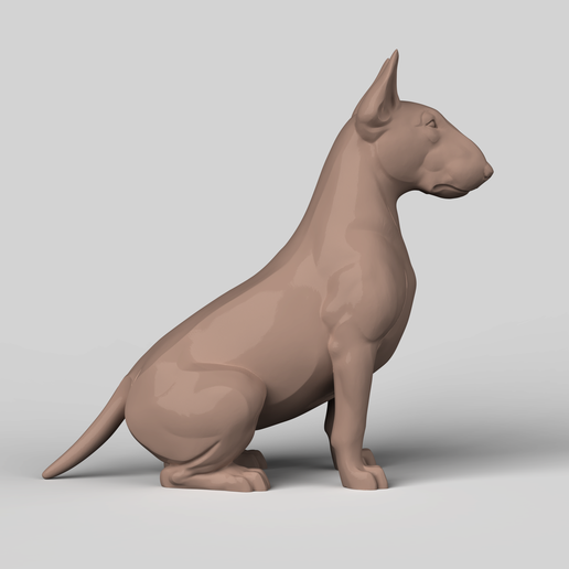 bullteriersit.789.png 3D Model STL  file  Bull Terrier Sit