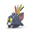 TomTheCatPencilHolderPlanter.bip.74.8.jpg Tom the Cat Pencil Holder Planter – 3D Printable Digital File