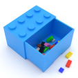 brickorganizer_lblue.png Modular Buildable Drawer - Brick Organizer Storage Solution