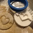 IMG_1582.JPG Cookie stamp with cookie cutter- heart, cupid arrow