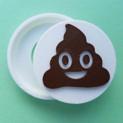 20191116_153214.jpg Télécharger fichier STL Badge Snap Emoji Poop Emoji • Modèle pour imprimante 3D, abbymath