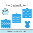 Etsy-Listing-Template-STL.png Mouse Peeps Sprinkles Stencil | Laser or 3D Printed, Decorating Stencils | Digital Download STL & SVG Files