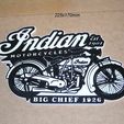 indian-motocicleta-big-chief-cartel-letrero-logotipo-impresion3d-vintage.jpg Indian, Motorcycle, Bigchief, vintage, collection, collecting, collector, handlebars, seat, Motorcartel, sign, logo, impresion3d