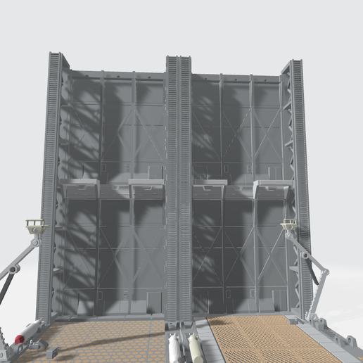 Final -MHB02C- Mecha Hangar Bay 02 Customizable (4).png -MHB01-04C- Mech Hangar Bay HG Bundle Set 3D print model files