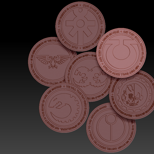 Assembled Indomitus Celebration Coin and... Pack 1 3D model