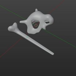WhatsApp-Image-2023-06-12-at-9.48.22-PM.jpeg STL file cubone hair clip・3D printing template to download