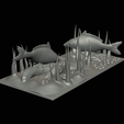 carp-scenery-45cm-16.png two carp scenery in underwather for 3d print detailed texture