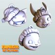 pokemon head -8.jpg STL file Pikachu Snorlax and Squirtle Pokemon Christmas Keychain・3D printer model to download