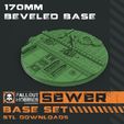 raed BEVELED BASE STL DOWNLOADS Sewer Themed 28mm Scale Base Collection