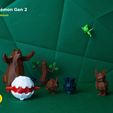 Forest_Pokemon_Low_poly_3D_print_17.jpg Second Generation Low-poly Pokemon Collection