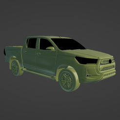 1.png Archivo STL Toyota Hilux Doble Cabina Facelift 2021・Diseño imprimible en 3D para descargar