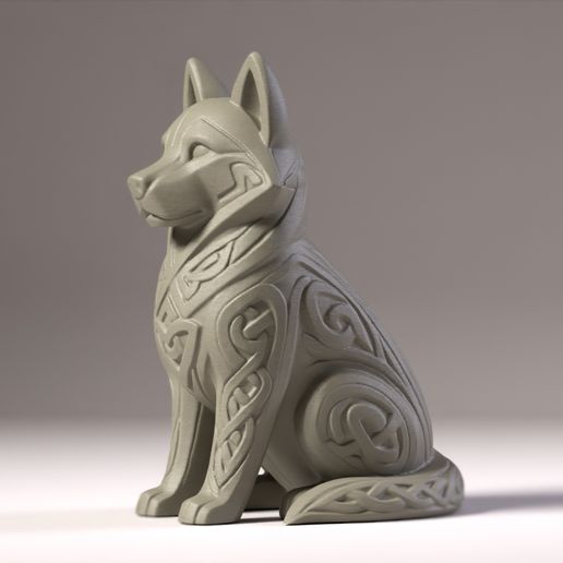 Tribal dog - tabletop figurine decoration