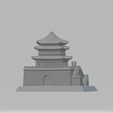 4.png Chinese city gate ancient building pavilions 3D print model