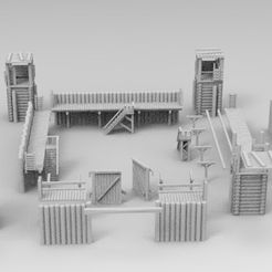 c1afcb35d2e578992996bb71c35c4931_original-1.jpg Western Fort - by WOW Buildings - 3D Printable STL. Wargaming, Diorama, Railroading, Scale Model