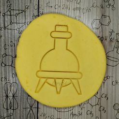 3.jpg Fichier STL ballon sphérique et trépied - FLASK - emporte-pièce - fête de la science, scientifique, laboratoire - masse coupée et argile - 9cms・Design pour imprimante 3D à télécharger