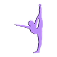 FIGURA 1 ULTIMO CON LLAVERO 7mmm.stl Artistic gymnastics silhouette key rings - Artistic gymnastics silhouette