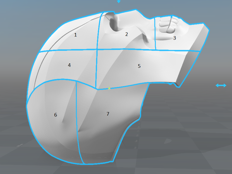 Split.png Download STL file Black Mask Helmet • 3D printing template, VillainousPropShop