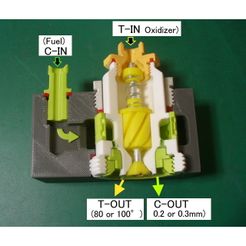 01-Nozzle-Assy01.jpg Fichier STL Composant du moteur à fusée liquide "tuyère d'injection", à la fin de WWⅡ・Design à télécharger et à imprimer en 3D