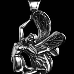1000028784.jpg Fichier STL Pendentif femme Fée・Objet imprimable en 3D à télécharger