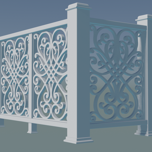 🏘️ 3D Model Railing - Balcony・ STL File for 3D printing・Cults