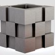 iso3.jpg Concrete flower pot molds, rubik's cube model
