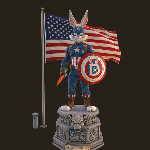 The Liberty Bunny: 3D Collectible Mashup Statue