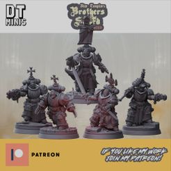 ST_BOTS_MOUNT_ALL.jpg Fichier STL STAR TEMPLARS - BROTHERS OF THE SWORD - MULTIPOSE +200 STL・Design pour imprimante 3D à télécharger