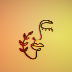 frame4.png STL file frame woman・Design to download and 3D print