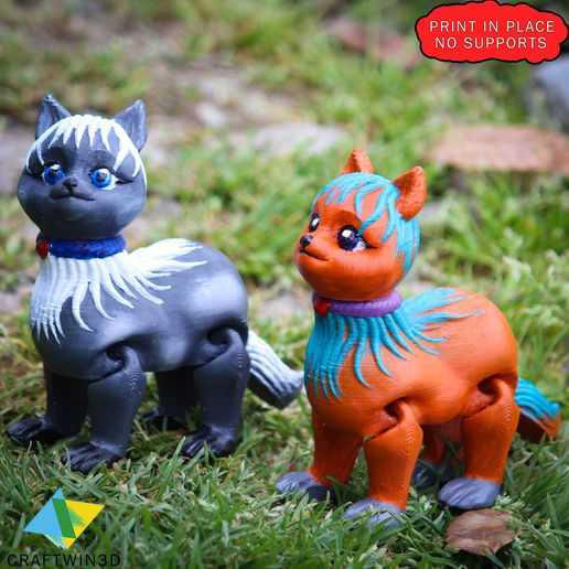 1.jpg Print in place Articulated Dog