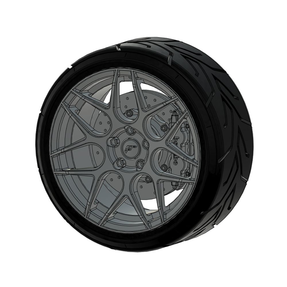 Файл STL JRacing 18 style - Комплект колес для масштабной модели - 18 ...