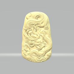 1.png Fichier STL Pendentif dragon double face Modèle d'impression 3D・Plan pour imprimante 3D à télécharger