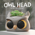 Owl-head-3d-Print.png Owl head planter