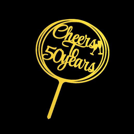 Cheers to 50 Years Circle 3D model