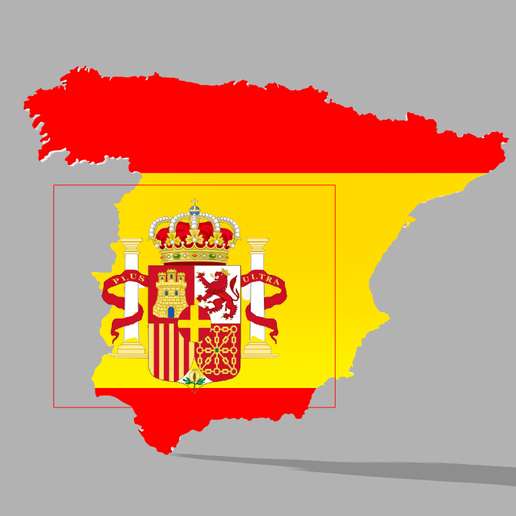 12.png STL file Flag of Spain・3D print design to download, ClawRobotics