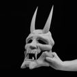 neon_white_mask.jpg Neon White Game Mask 3D print model - cosplay halloween